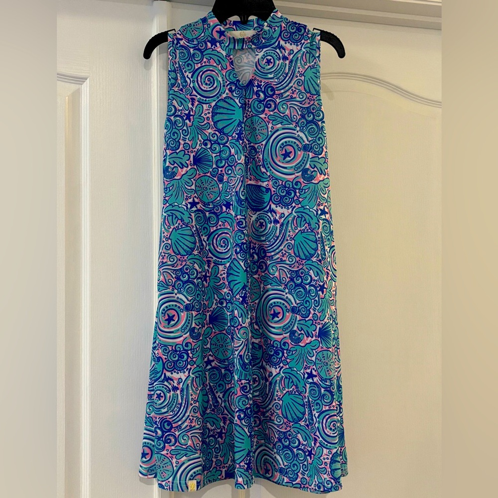 Simply Southern Girls Sleeveless Dress - Youth L - Seashells